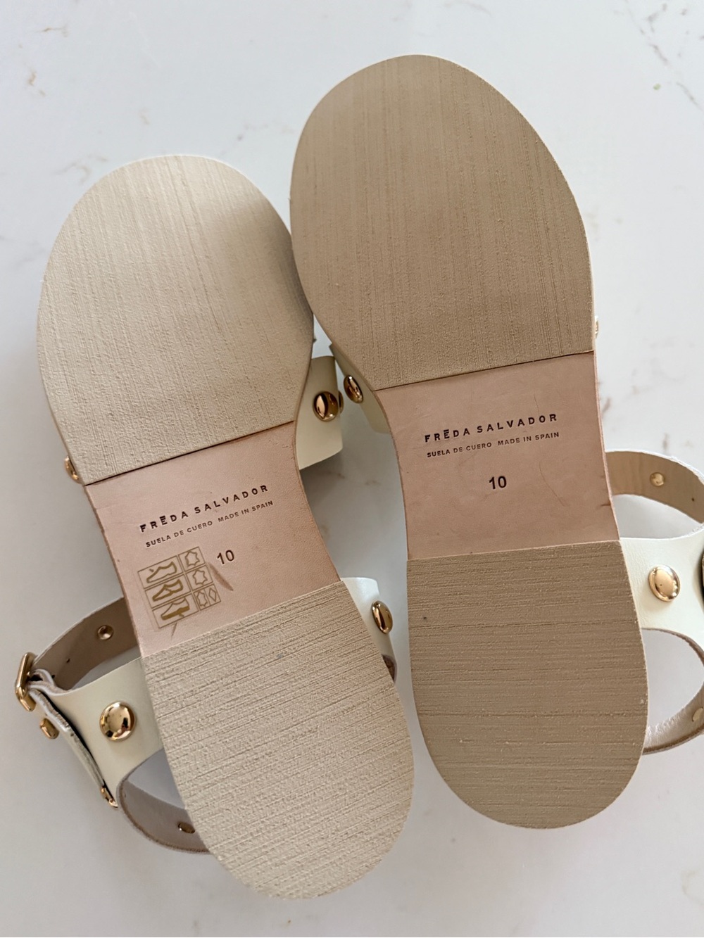 Freda Salvador Cream Studded Fisherman Sandals - Picture 3 of 5